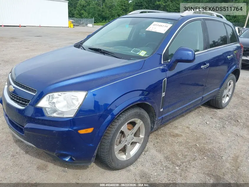 2013 Chevrolet Captiva Sport Lt VIN: 3GNFL3EK6DS511764 Lot: 45340239
