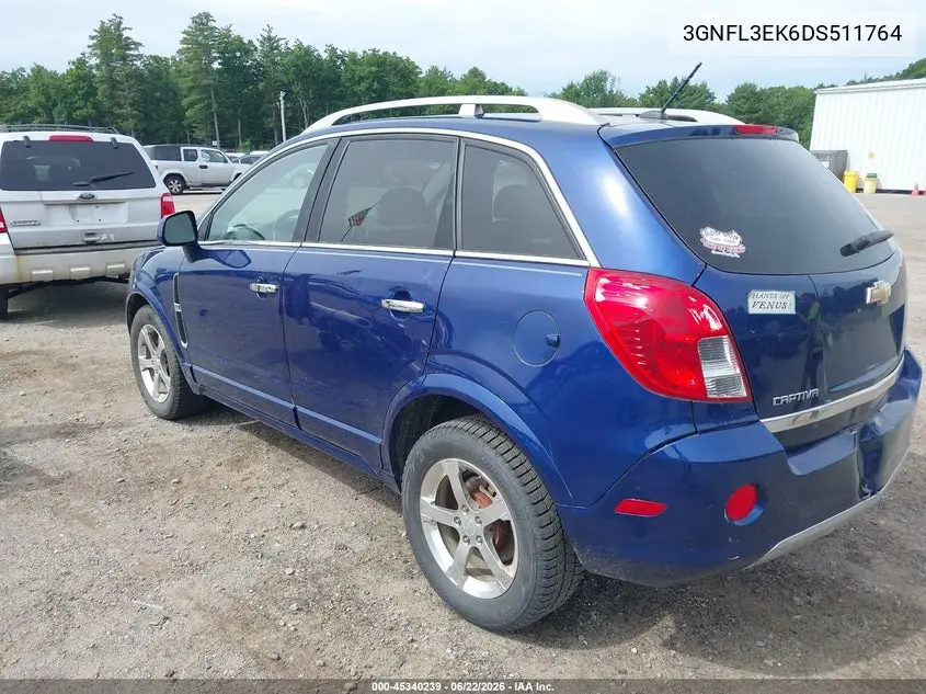 2013 Chevrolet Captiva Sport Lt VIN: 3GNFL3EK6DS511764 Lot: 45340239
