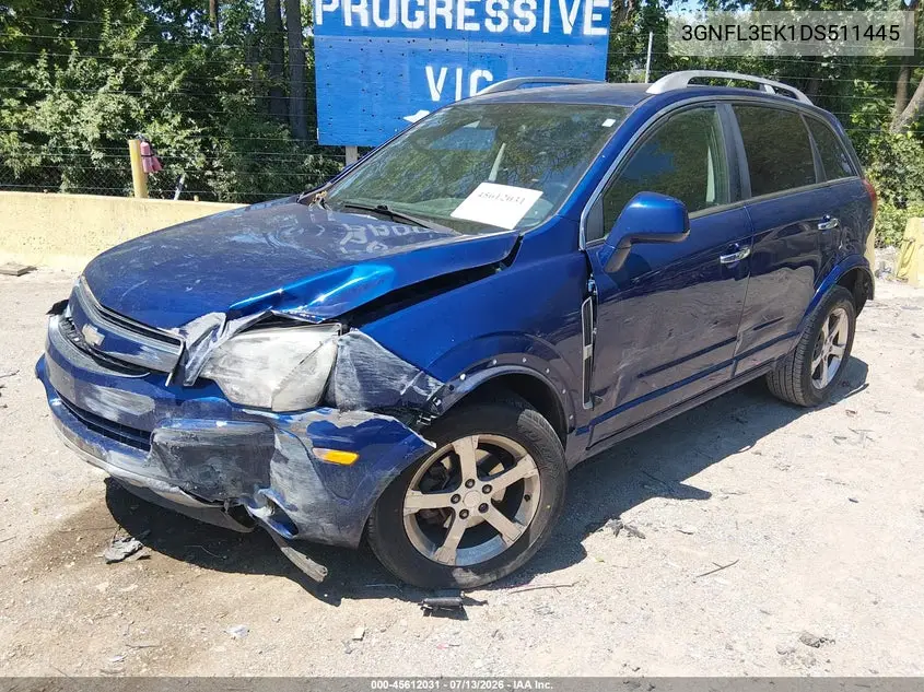 2013 Chevrolet Captiva Sport Fleet Lt VIN: 3GNFL3EK1DS511445 Lot: 45612031