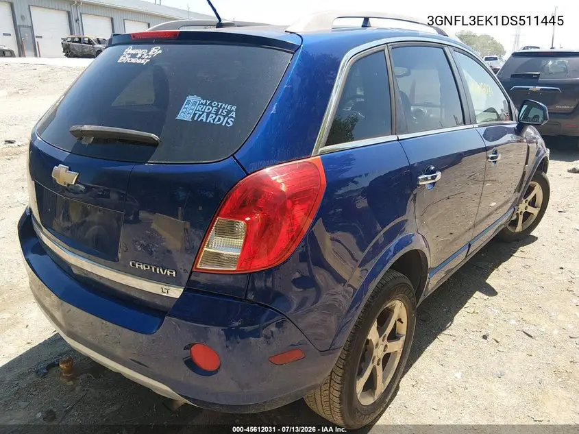 2013 Chevrolet Captiva Sport Fleet Lt VIN: 3GNFL3EK1DS511445 Lot: 45612031