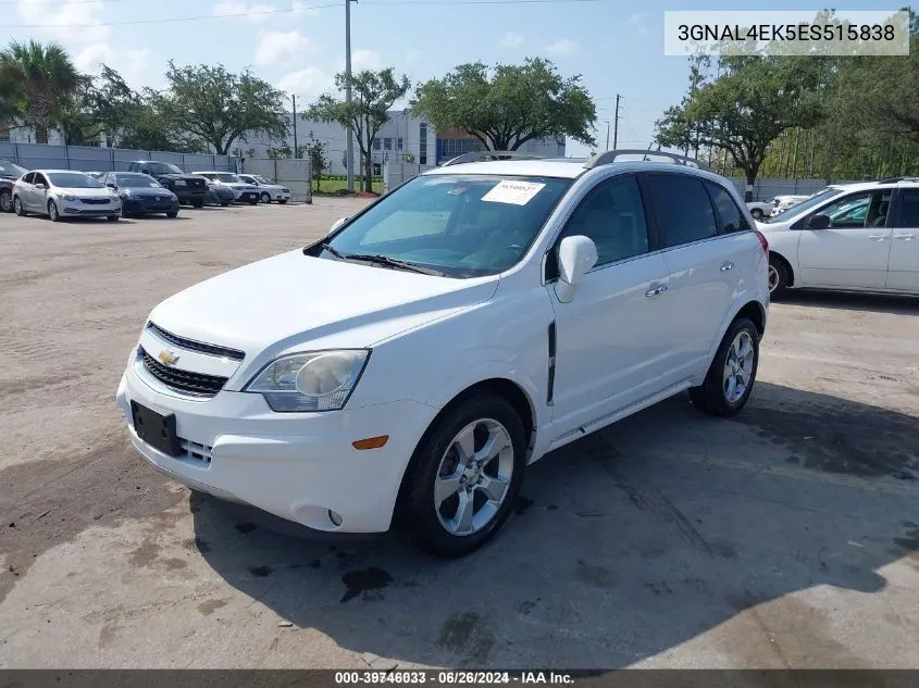 2014 Chevrolet Captiva Sport Ltz VIN: 3GNAL4EK5ES515838 Lot: 39746033