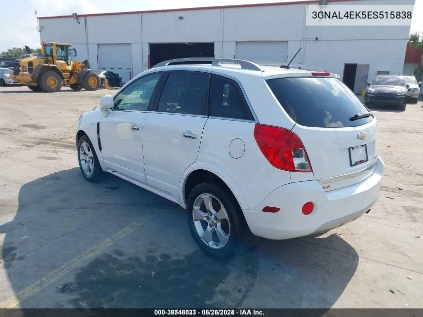 2014 Chevrolet Captiva Sport Ltz VIN: 3GNAL4EK5ES515838 Lot: 39746033
