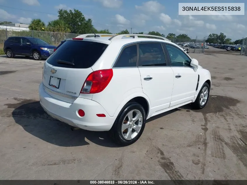 2014 Chevrolet Captiva Sport Ltz VIN: 3GNAL4EK5ES515838 Lot: 39746033