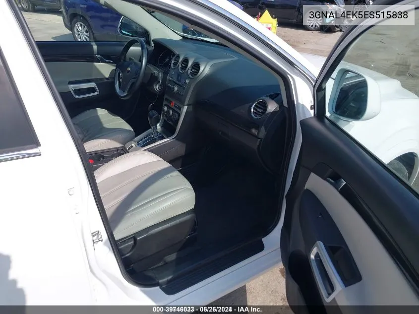2014 Chevrolet Captiva Sport Ltz VIN: 3GNAL4EK5ES515838 Lot: 39746033