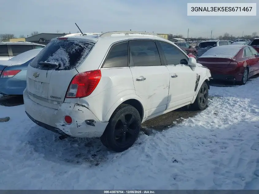 2014 Chevrolet Captiva Sport Lt VIN: 3GNAL3EK5ES671467 Lot: 43878754