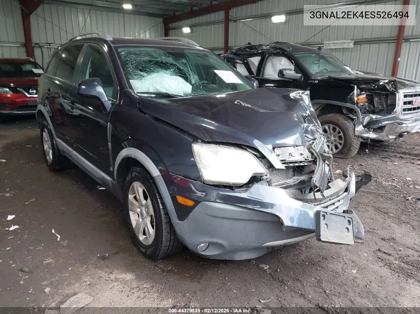 2014 Chevrolet Captiva Sport 2Ls VIN: 3GNAL2EK4ES526494 Lot: 44379539