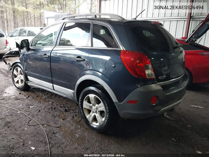 2014 Chevrolet Captiva Sport 2Ls VIN: 3GNAL2EK4ES526494 Lot: 44379539