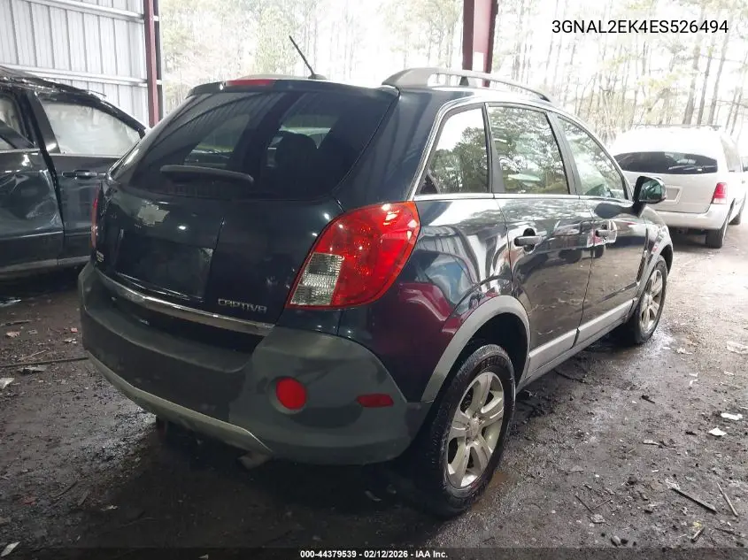 2014 Chevrolet Captiva Sport 2Ls VIN: 3GNAL2EK4ES526494 Lot: 44379539
