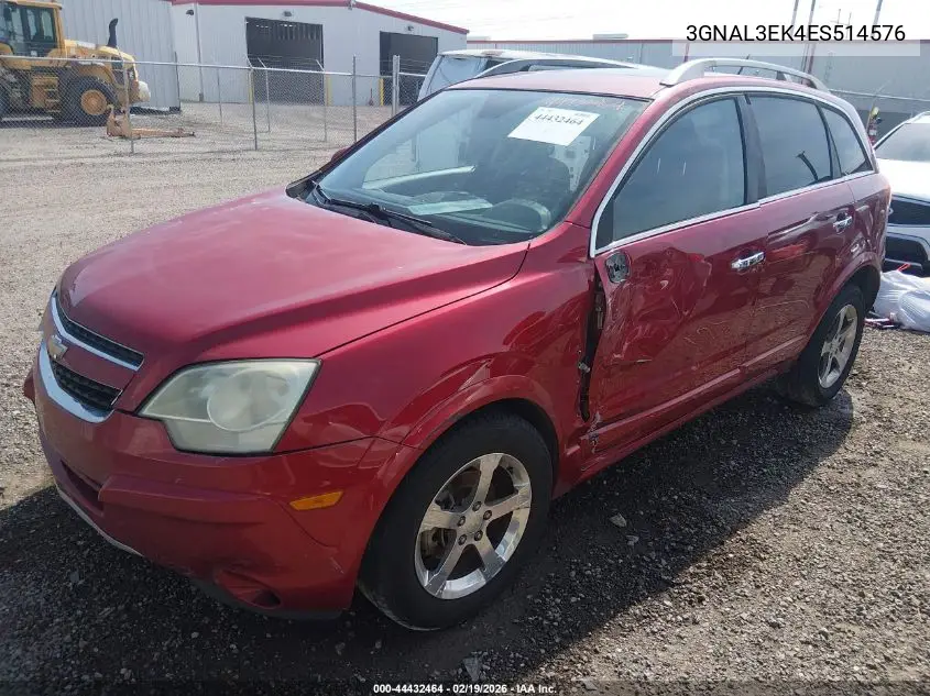2014 Chevrolet Captiva Sport Lt VIN: 3GNAL3EK4ES514576 Lot: 44432464
