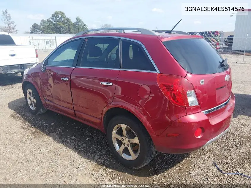 2014 Chevrolet Captiva Sport Lt VIN: 3GNAL3EK4ES514576 Lot: 44432464