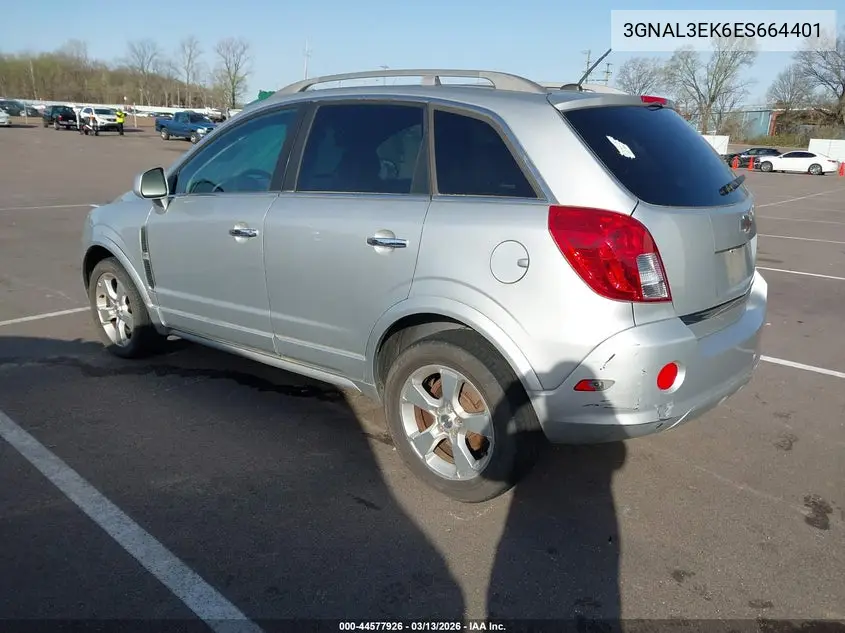 2014 Chevrolet Captiva Sport Lt VIN: 3GNAL3EK6ES664401 Lot: 44577926