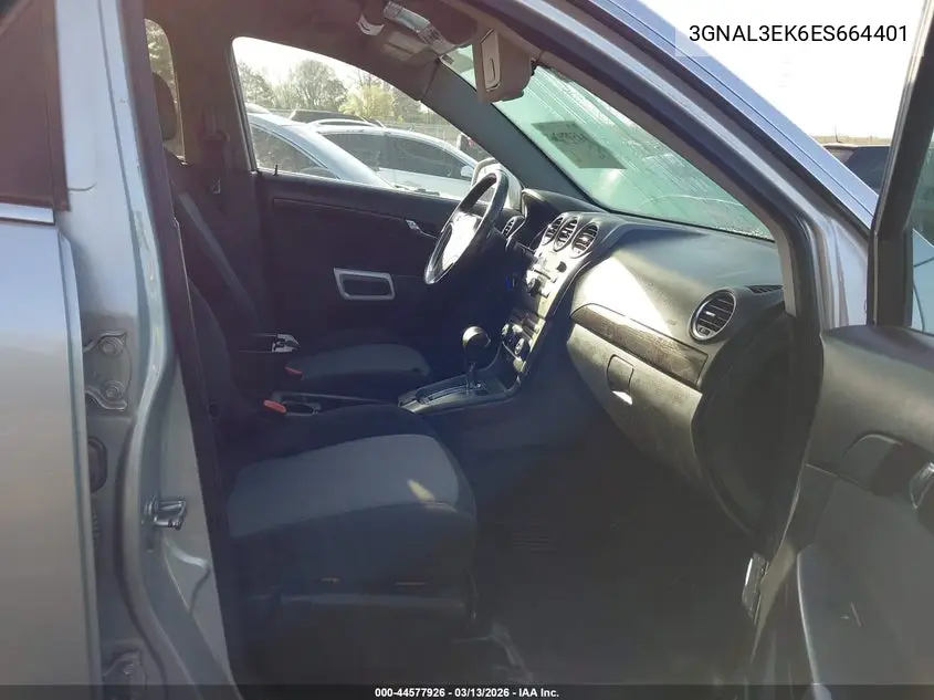 2014 Chevrolet Captiva Sport Lt VIN: 3GNAL3EK6ES664401 Lot: 44577926