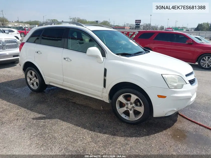 2014 Chevrolet Captiva Sport Ltz VIN: 3GNAL4EK7ES681388 Lot: 44744278