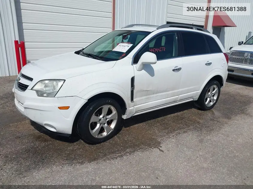 2014 Chevrolet Captiva Sport Ltz VIN: 3GNAL4EK7ES681388 Lot: 44744278