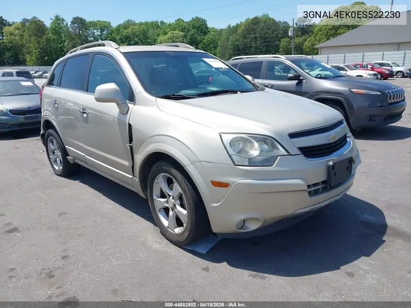 2014 Chevrolet Captiva Sport Ltz VIN: 3GNAL4EK0ES522230 Lot: 44882502