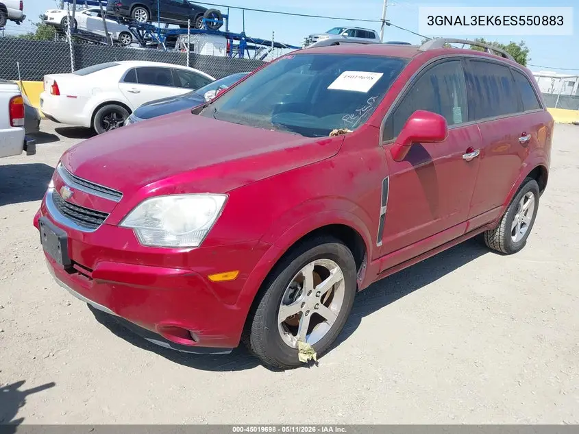 2014 Chevrolet Captiva Sport Lt VIN: 3GNAL3EK6ES550883 Lot: 45019698