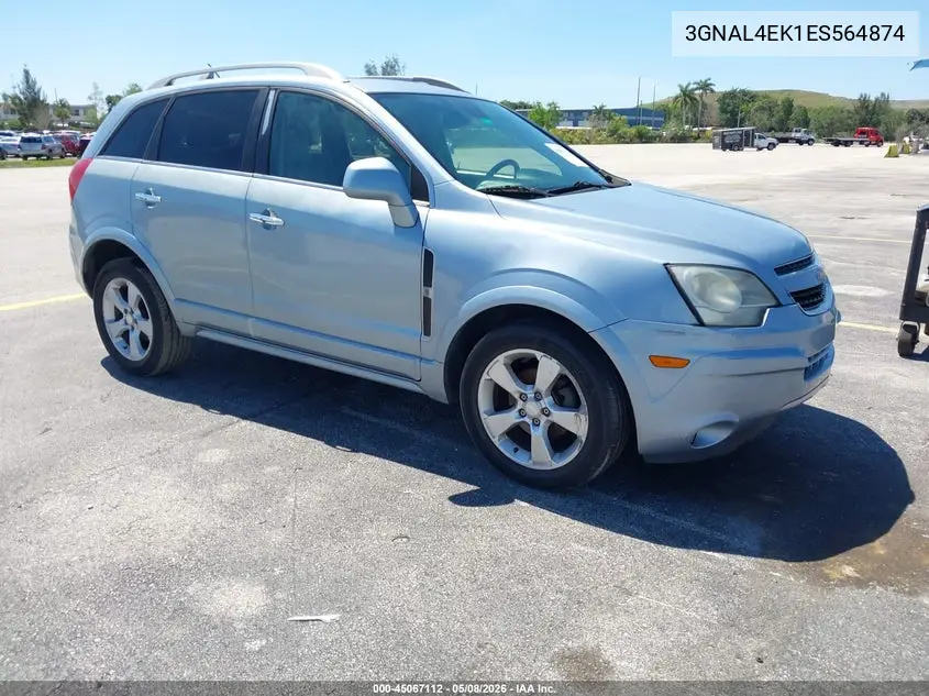 2014 Chevrolet Captiva Sport Ltz VIN: 3GNAL4EK1ES564874 Lot: 45067112