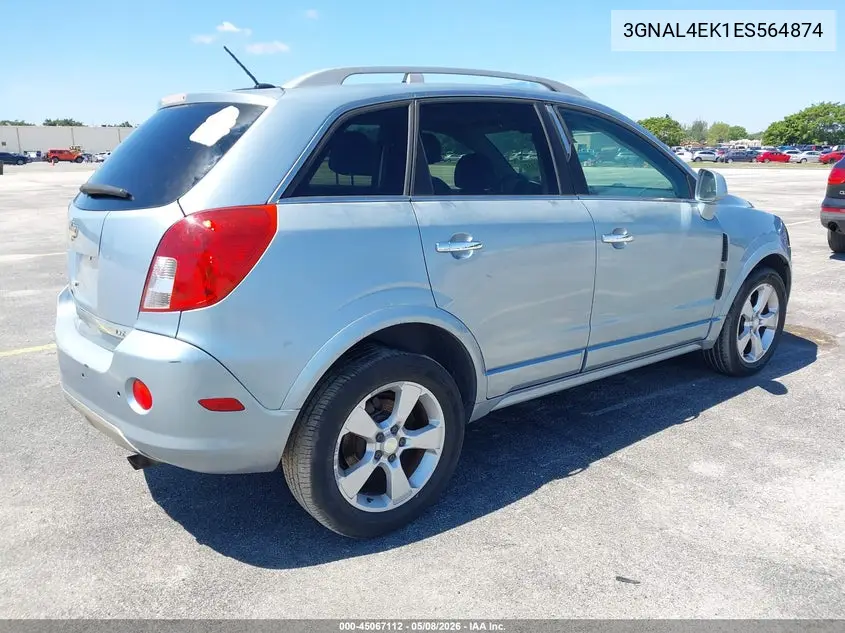 2014 Chevrolet Captiva Sport Ltz VIN: 3GNAL4EK1ES564874 Lot: 45067112