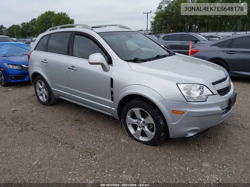 2014 Chevrolet Captiva Sport Ltz VIN: 3GNAL4EK7ES648178 Lot: 45147024