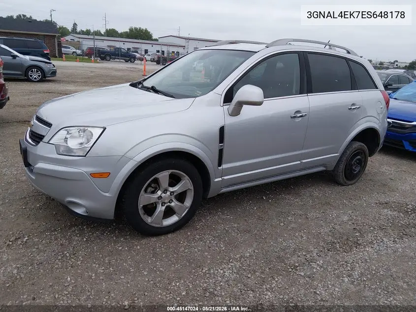2014 Chevrolet Captiva Sport Ltz VIN: 3GNAL4EK7ES648178 Lot: 45147024