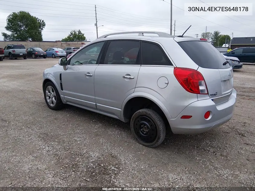2014 Chevrolet Captiva Sport Ltz VIN: 3GNAL4EK7ES648178 Lot: 45147024