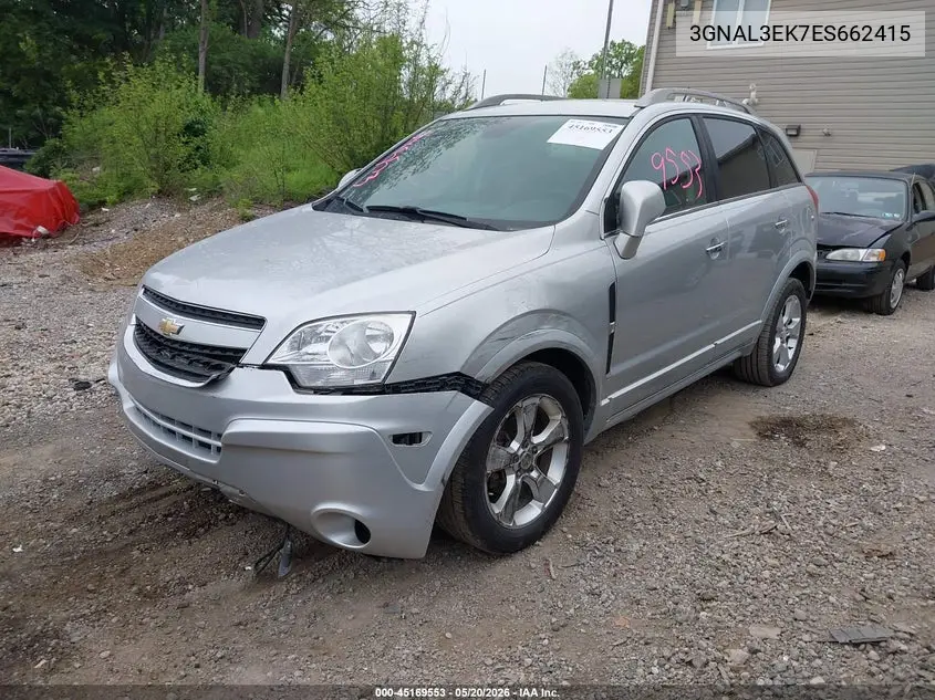 2014 Chevrolet Captiva Sport Lt VIN: 3GNAL3EK7ES662415 Lot: 45169553