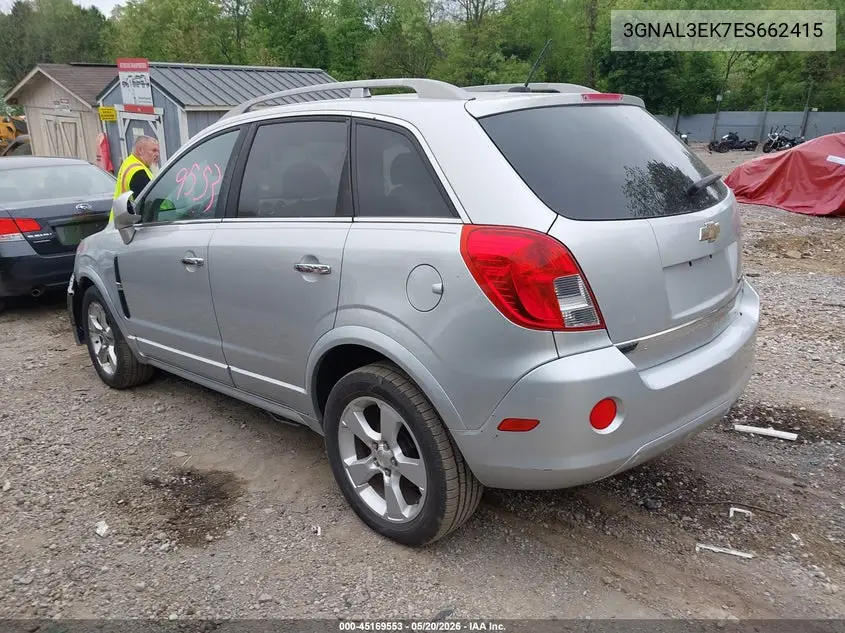 2014 Chevrolet Captiva Sport Lt VIN: 3GNAL3EK7ES662415 Lot: 45169553