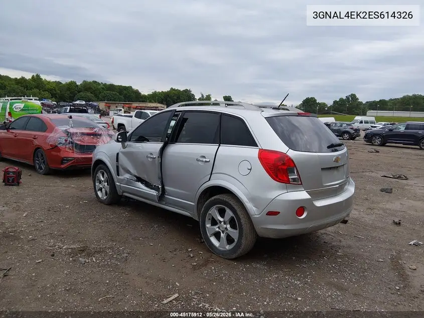 2014 Chevrolet Captiva Sport Ltz VIN: 3GNAL4EK2ES614326 Lot: 45175912
