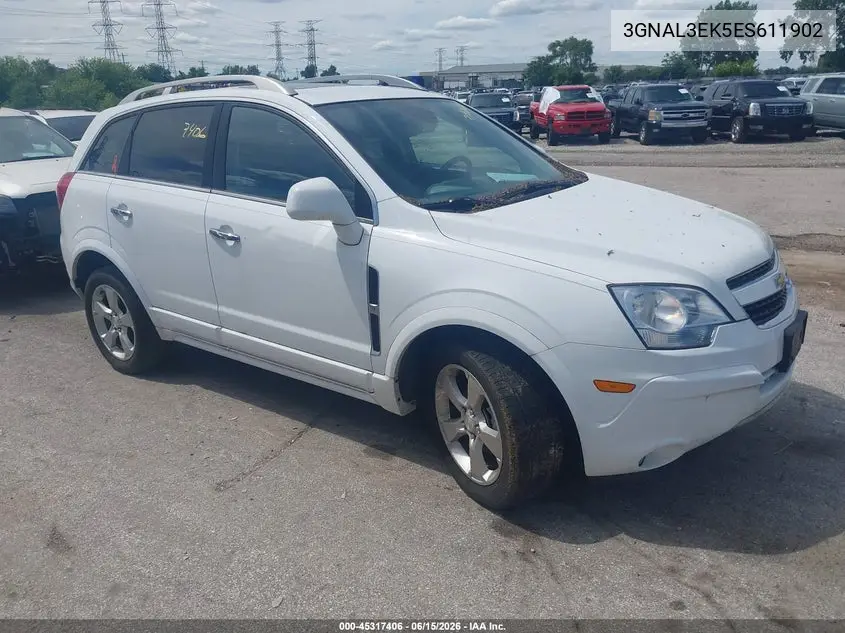 2014 Chevrolet Captiva Sport Lt VIN: 3GNAL3EK5ES611902 Lot: 45317406