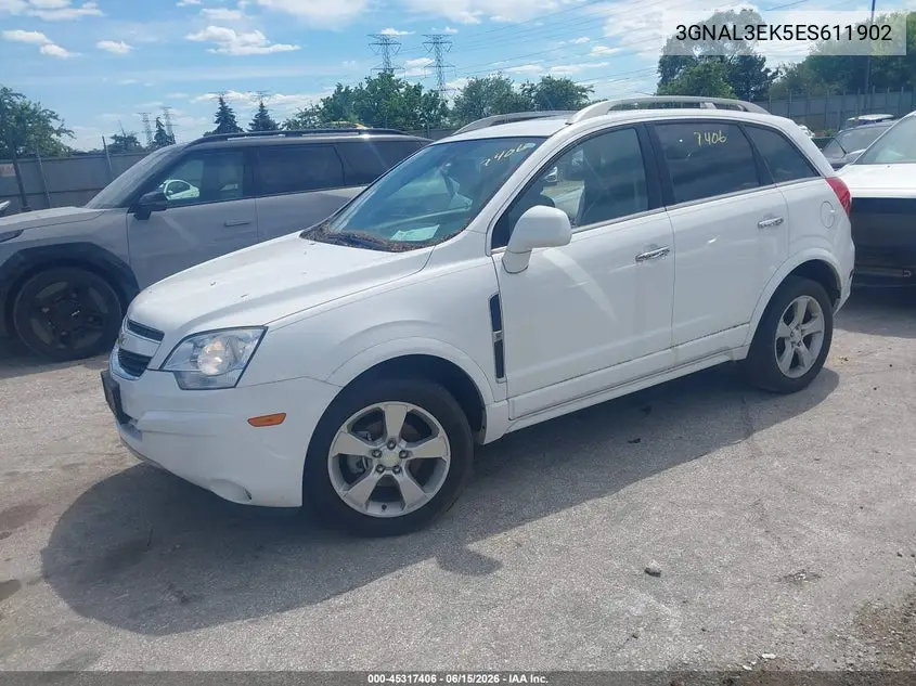 2014 Chevrolet Captiva Sport Lt VIN: 3GNAL3EK5ES611902 Lot: 45317406