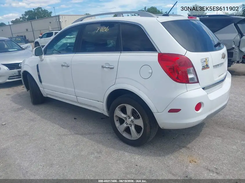 2014 Chevrolet Captiva Sport Lt VIN: 3GNAL3EK5ES611902 Lot: 45317406