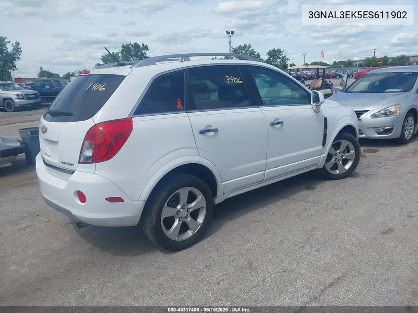 2014 Chevrolet Captiva Sport Lt VIN: 3GNAL3EK5ES611902 Lot: 45317406