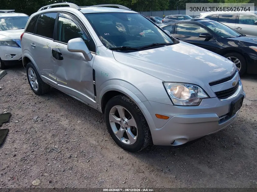2014 Chevrolet Captiva Sport Lt VIN: 3GNAL3EK6ES626764 Lot: 45364871