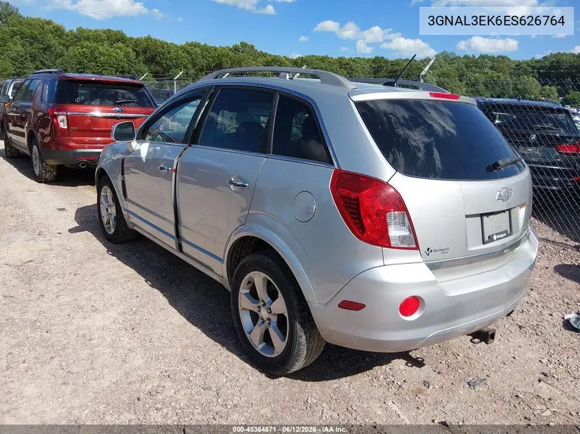 2014 Chevrolet Captiva Sport Lt VIN: 3GNAL3EK6ES626764 Lot: 45364871