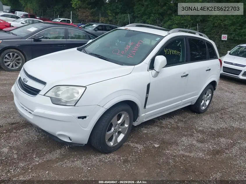 2014 Chevrolet Captiva Sport Fleet Ltz VIN: 3GNAL4EK2ES622703 Lot: 45484847