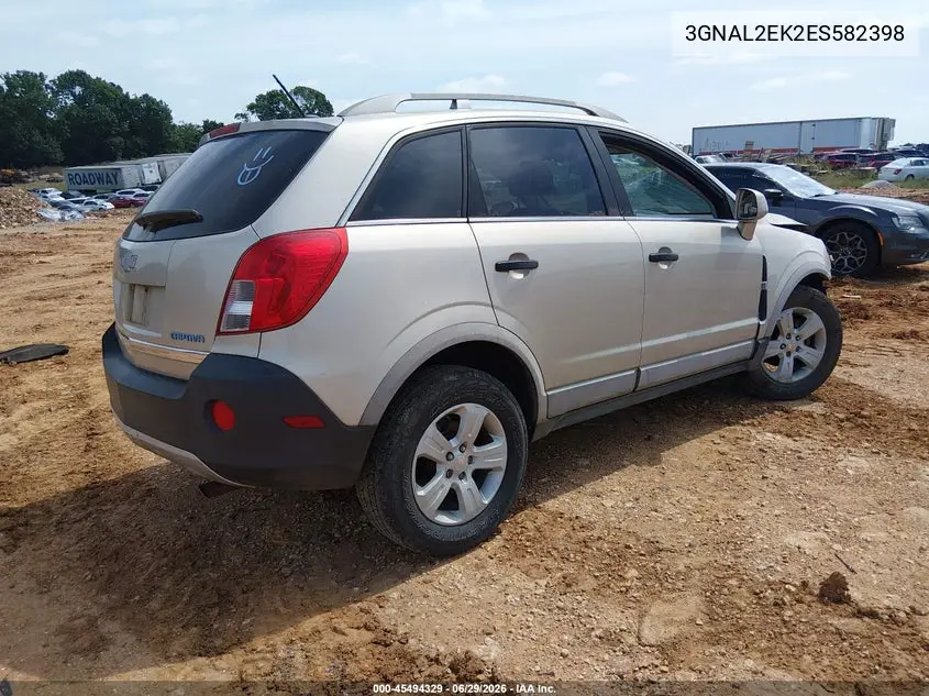 2014 Chevrolet Captiva Sport Fleet Ls VIN: 3GNAL2EK2ES582398 Lot: 45494329