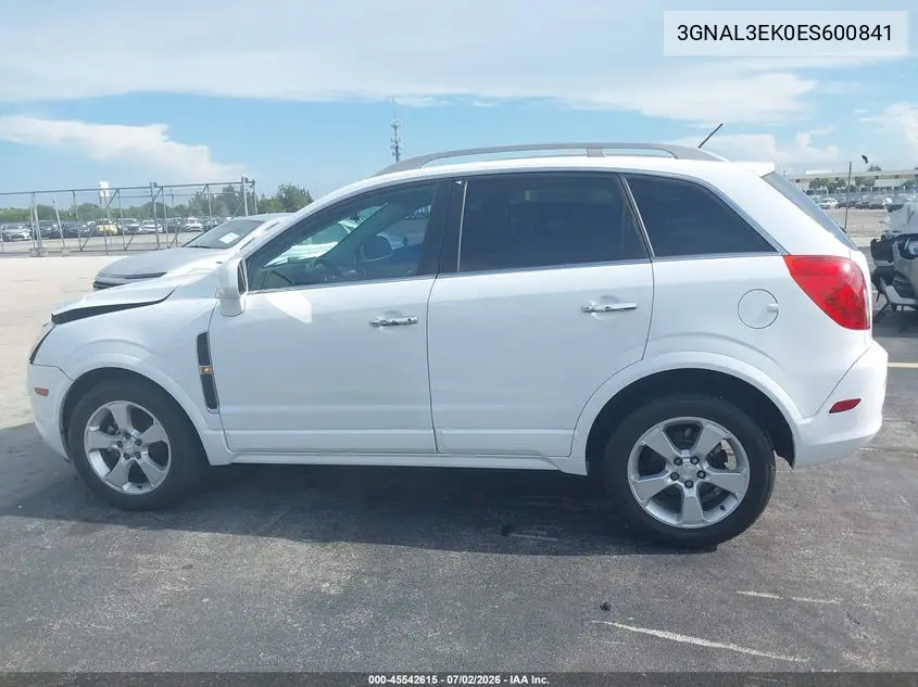 2014 Chevrolet Captiva Sport Fleet Lt VIN: 3GNAL3EK0ES600841 Lot: 45542615