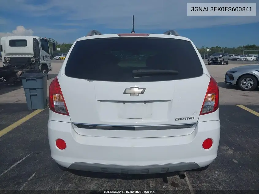 2014 Chevrolet Captiva Sport Fleet Lt VIN: 3GNAL3EK0ES600841 Lot: 45542615