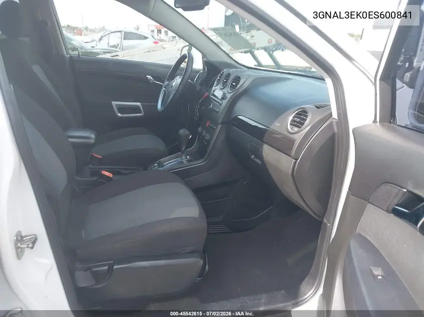 2014 Chevrolet Captiva Sport Fleet Lt VIN: 3GNAL3EK0ES600841 Lot: 45542615
