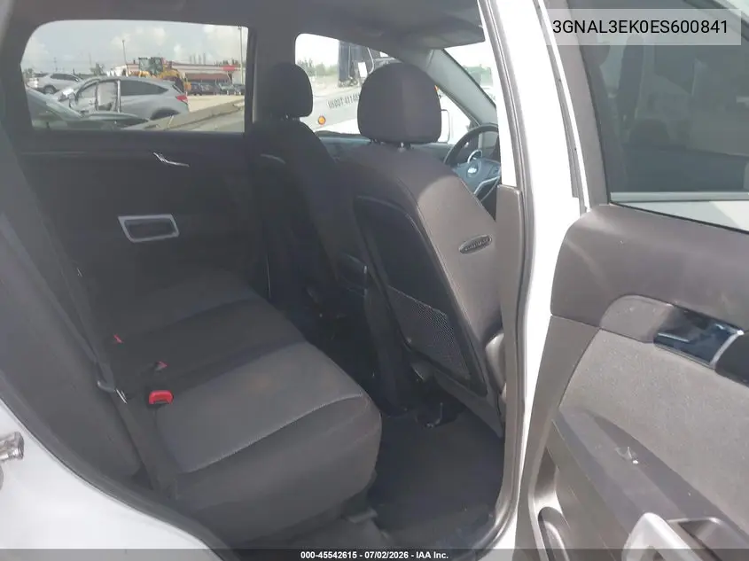 2014 Chevrolet Captiva Sport Fleet Lt VIN: 3GNAL3EK0ES600841 Lot: 45542615