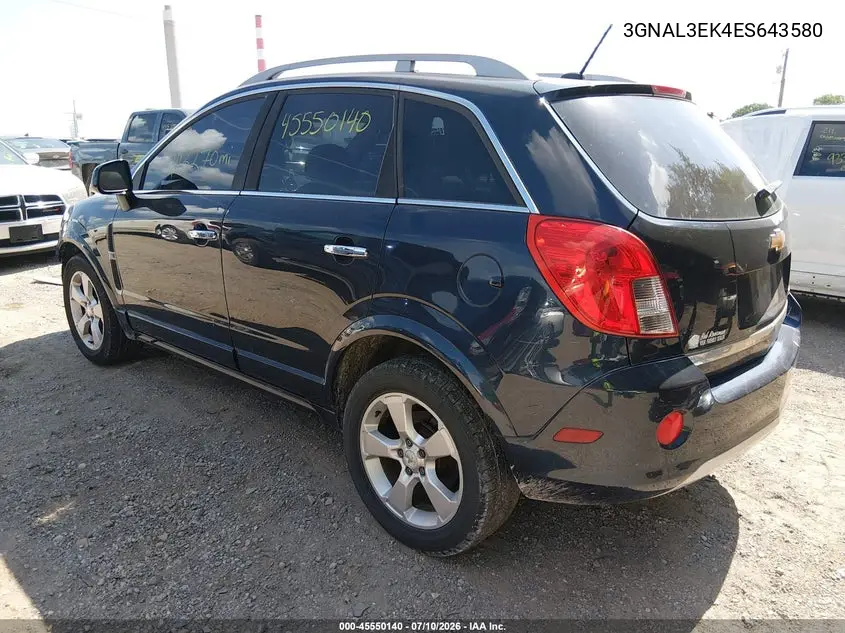 2014 Chevrolet Captiva Sport Fleet Lt VIN: 3GNAL3EK4ES643580 Lot: 45550140