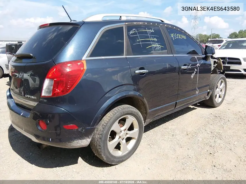 2014 Chevrolet Captiva Sport Fleet Lt VIN: 3GNAL3EK4ES643580 Lot: 45550140