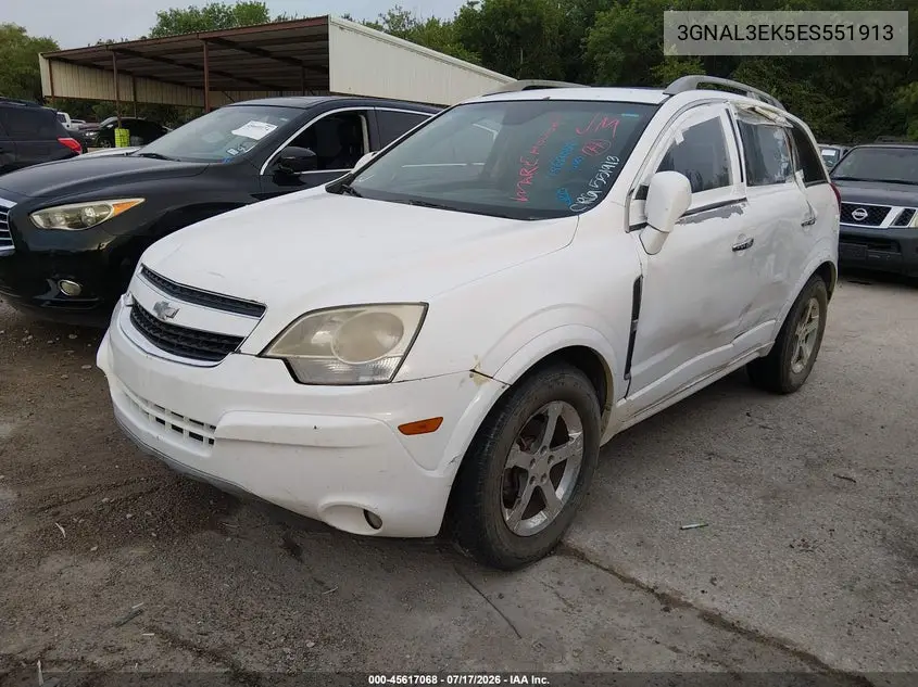 2014 Chevrolet Captiva Sport Fleet Lt VIN: 3GNAL3EK5ES551913 Lot: 45617068
