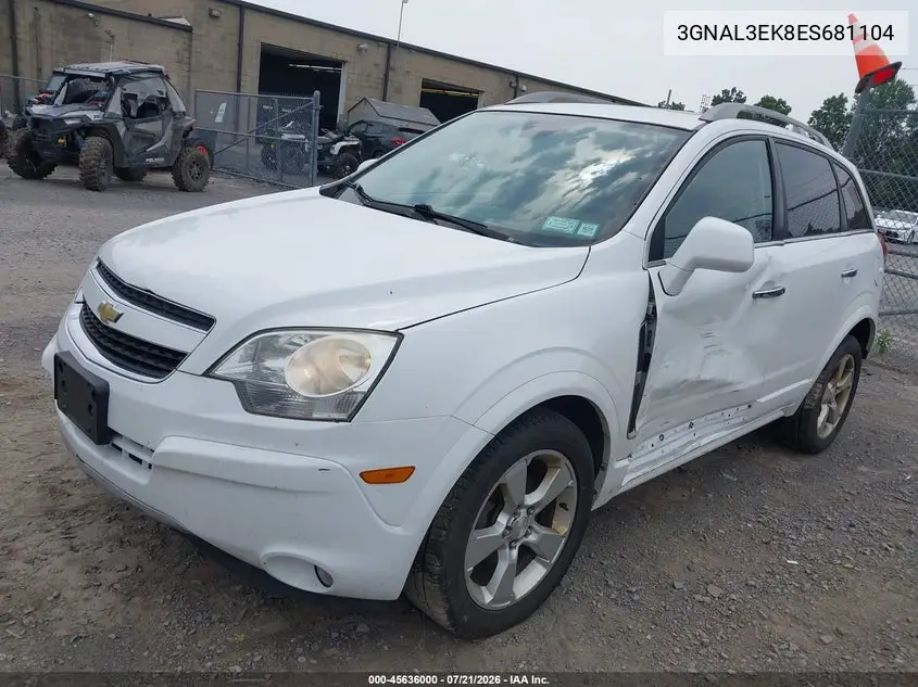 2014 Chevrolet Captiva Sport Fleet Lt VIN: 3GNAL3EK8ES681104 Lot: 45636000