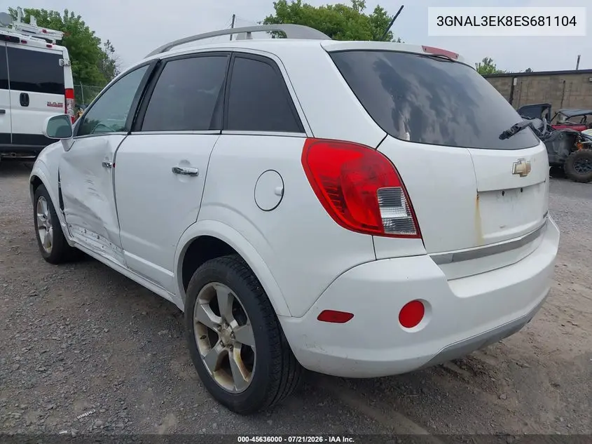 2014 Chevrolet Captiva Sport Fleet Lt VIN: 3GNAL3EK8ES681104 Lot: 45636000