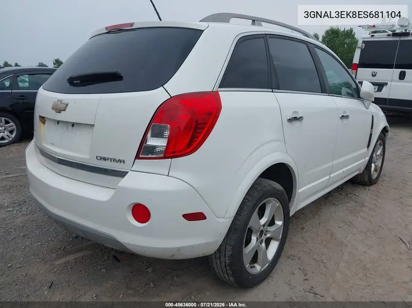 2014 Chevrolet Captiva Sport Fleet Lt VIN: 3GNAL3EK8ES681104 Lot: 45636000