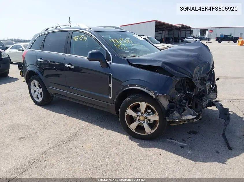 2015 Chevrolet Captiva Sport Ltz VIN: 3GNAL4EK4FS505920 Lot: 44673516
