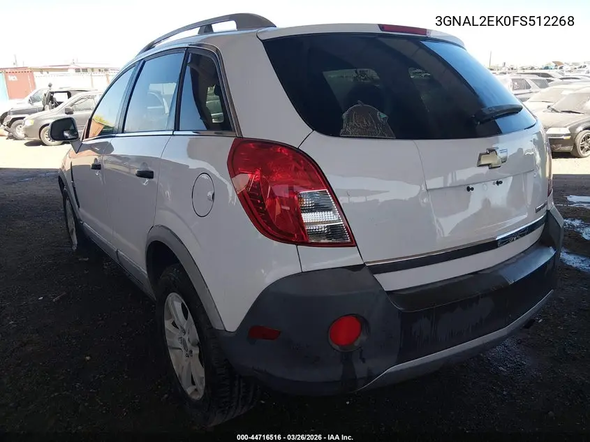 2015 Chevrolet Captiva Sport 2Ls VIN: 3GNAL2EK0FS512268 Lot: 44716516