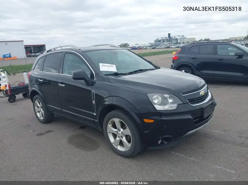 2015 Chevrolet Captiva Sport Lt VIN: 3GNAL3EK1FS505318 Lot: 45045692