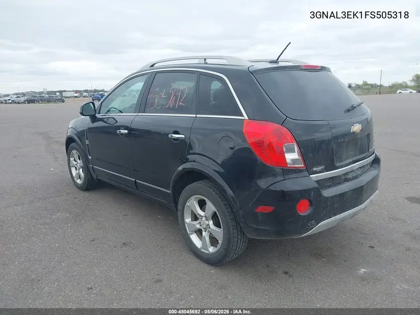 2015 Chevrolet Captiva Sport Lt VIN: 3GNAL3EK1FS505318 Lot: 45045692